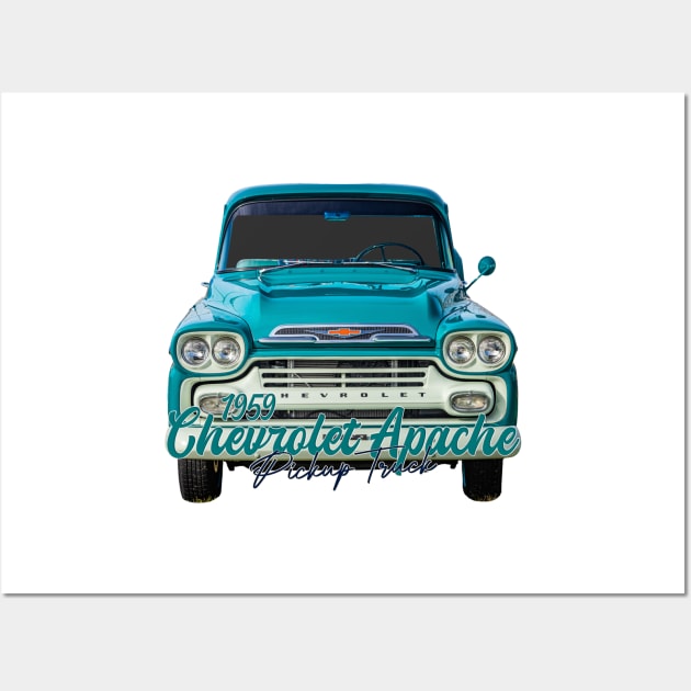 Restored 1959 Chevrolet Apache Pickup Truck Wall Art by Gestalt Imagery